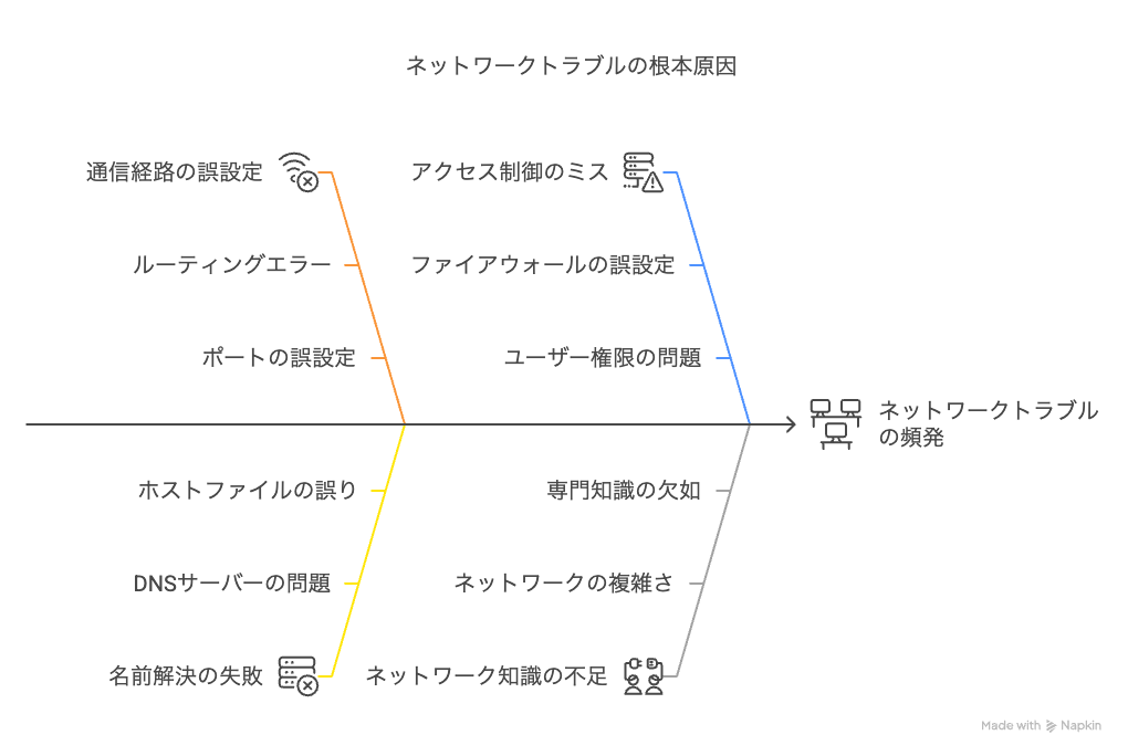 ネットワークトラブルの根本原因